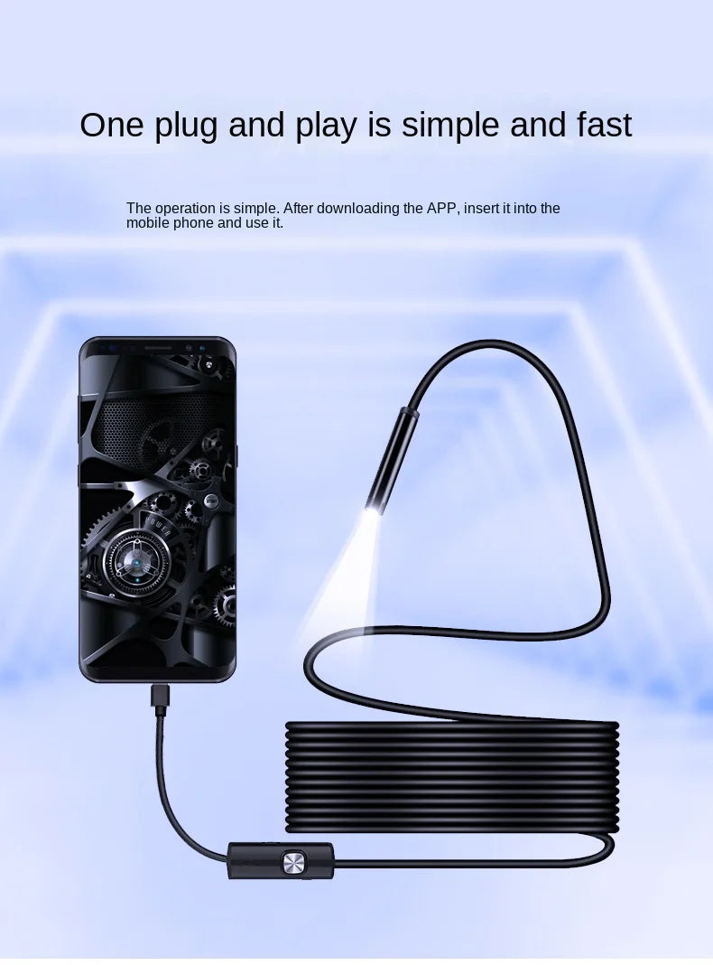 HD Waterproof Inspection Endoscope Camera for Android and PC - 19
