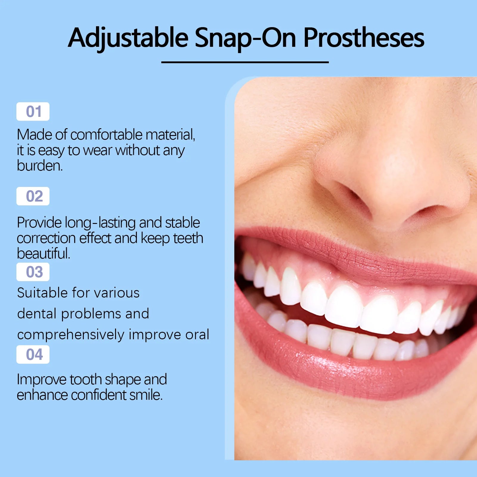 Adjustable Snap-On Dentures for Instant Smile Makeover - 10