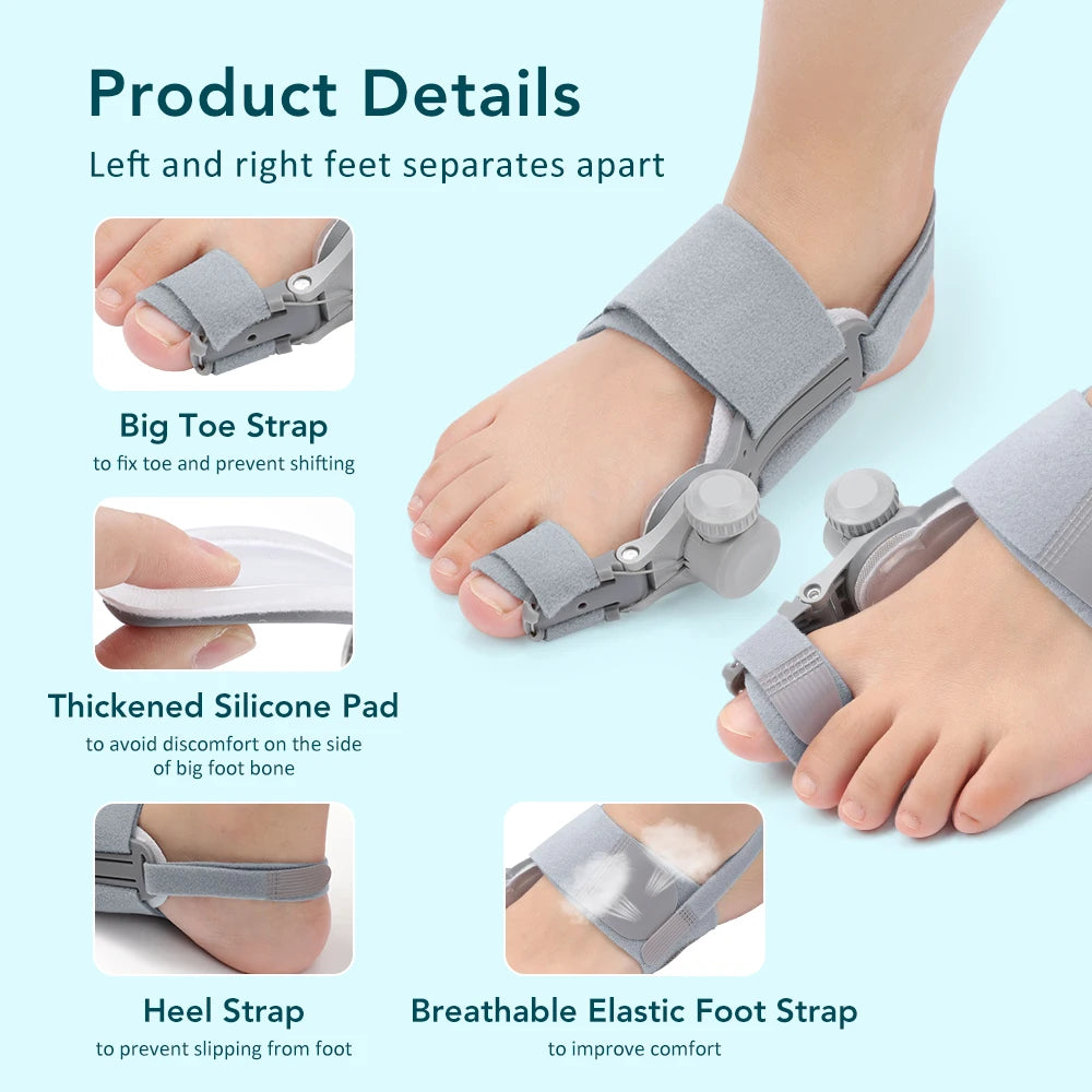Adjustable Bunion Corrector and Toe Straightener