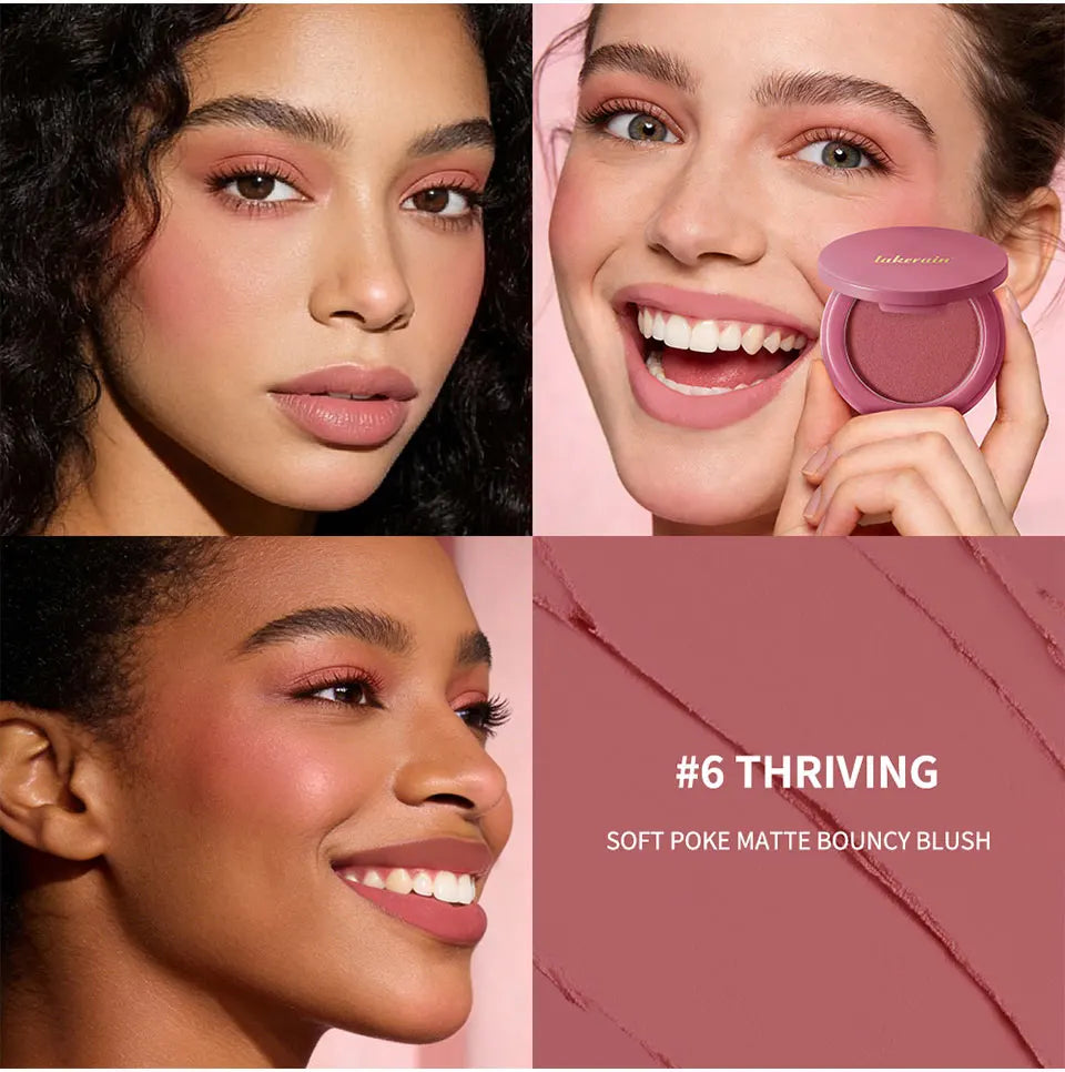 Matte Cream-to-Powder Bouncy Blush for Natural Flush