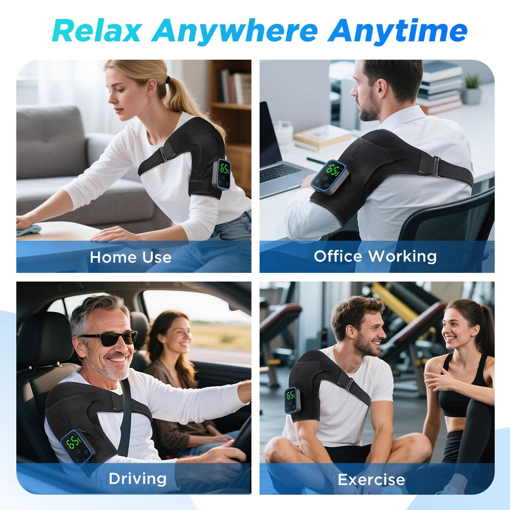 Wireless Smart Shoulder Heating Massager with Vibration - 14