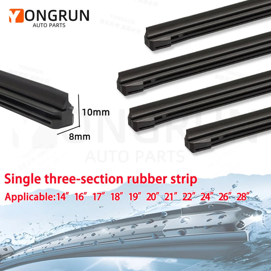 Universal Frameless Windshield Wiper Blade Refill Strip