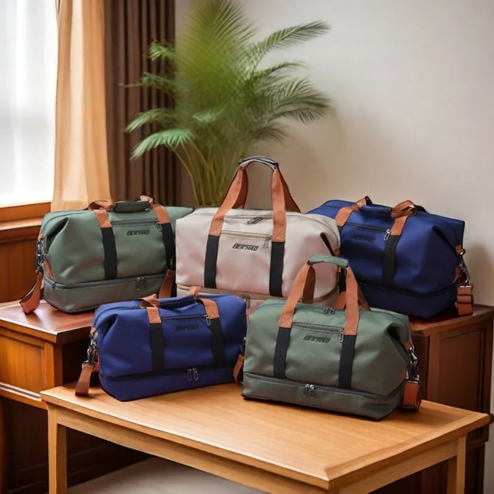 Large Capacity Travel Duffel Bag with Shoe Compartment - 3