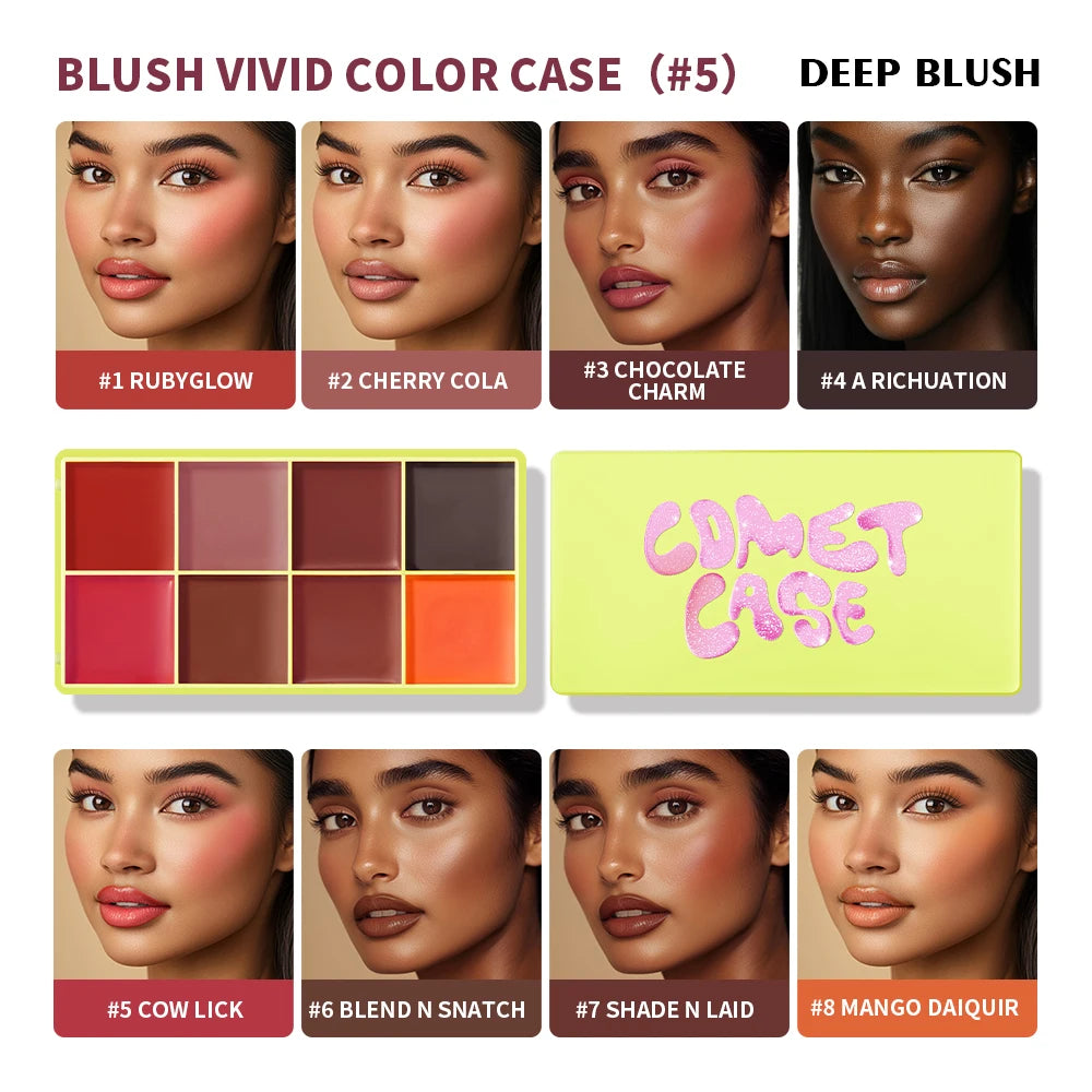 8-Color Cream Blush and Contouring Palette - 22