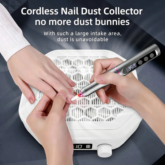 Cordless Rechargeable Nail Dust Collector with Powerful Suction