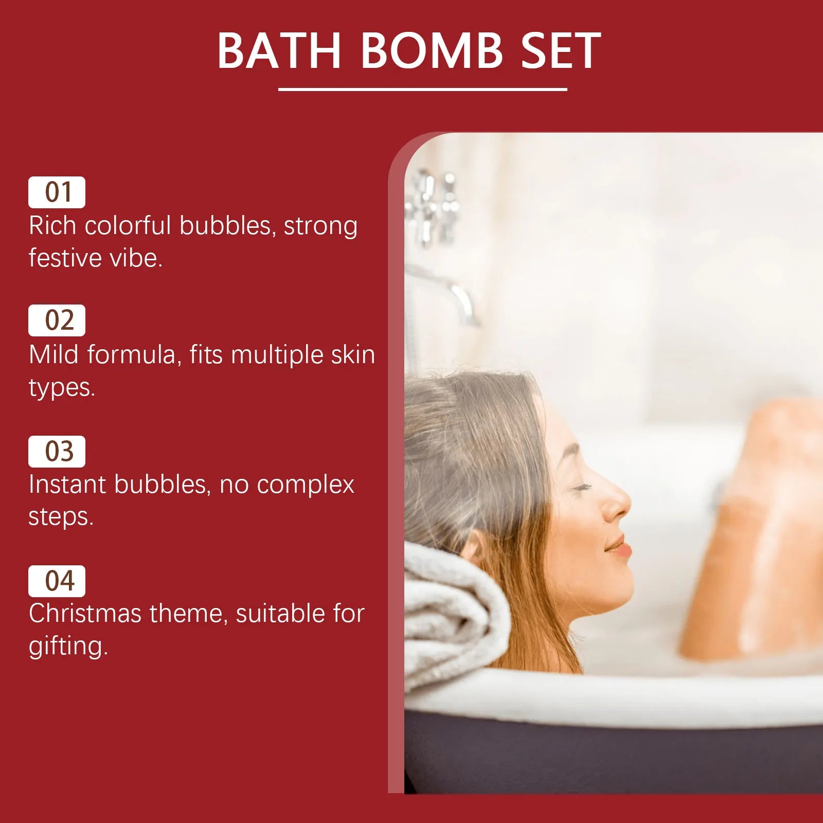 Aromatic Bath Bomb Gift Set for Kids and Adults - 4