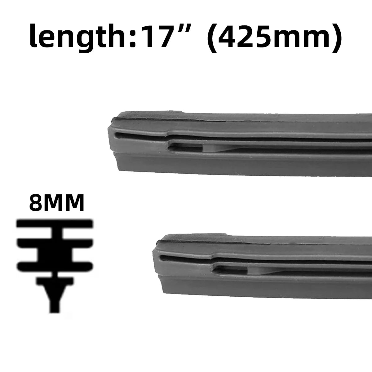 Universal Car Windshield Wiper Blade Replacement Rubber Refill Strip - 7