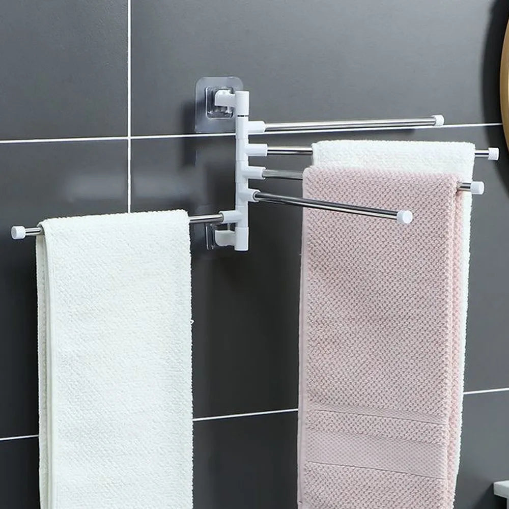 Rotating Wall-Mounted Towel Rack for Bathroom and Kitchen