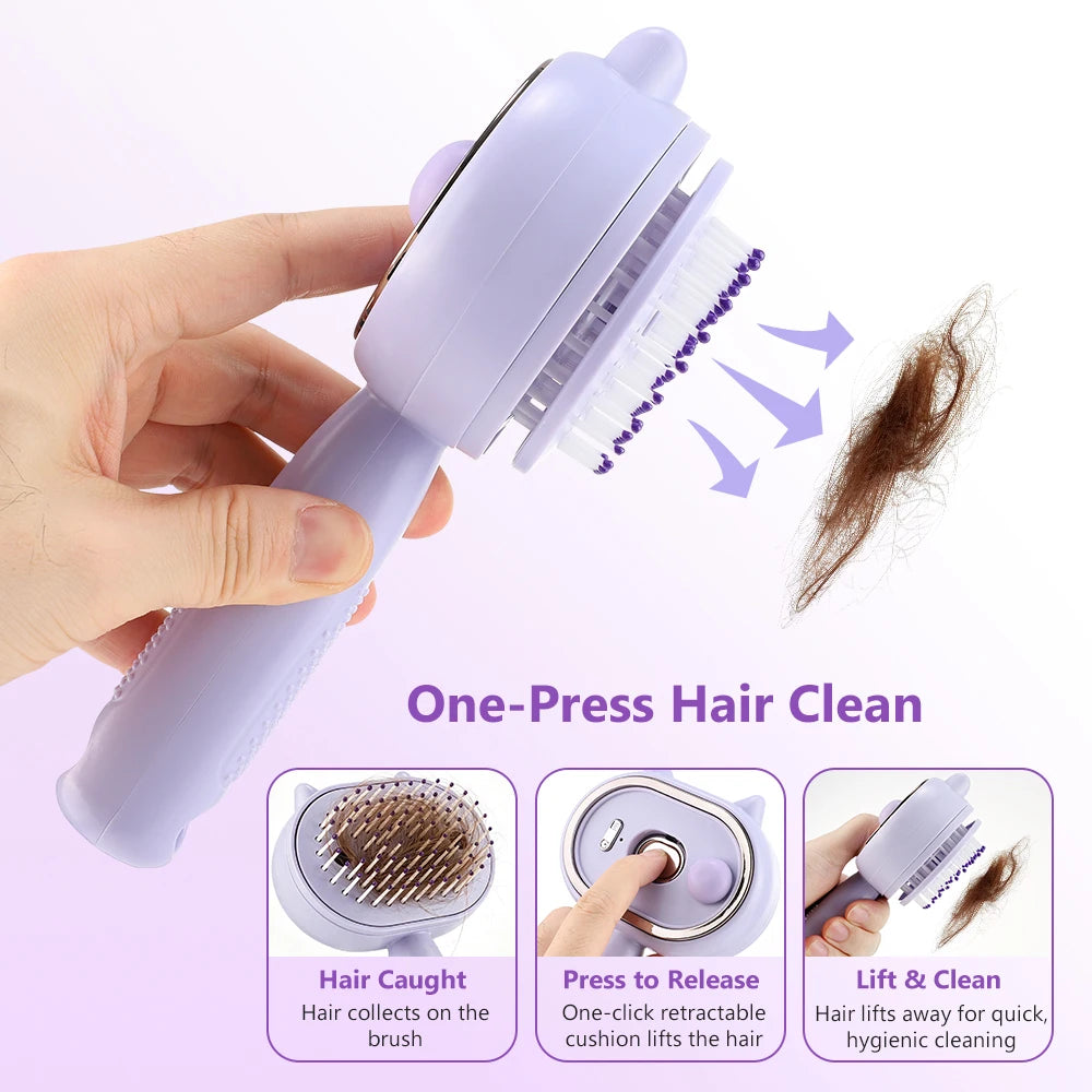 Electric Mist Spray Scalp Massager and Detangling Hair Brush