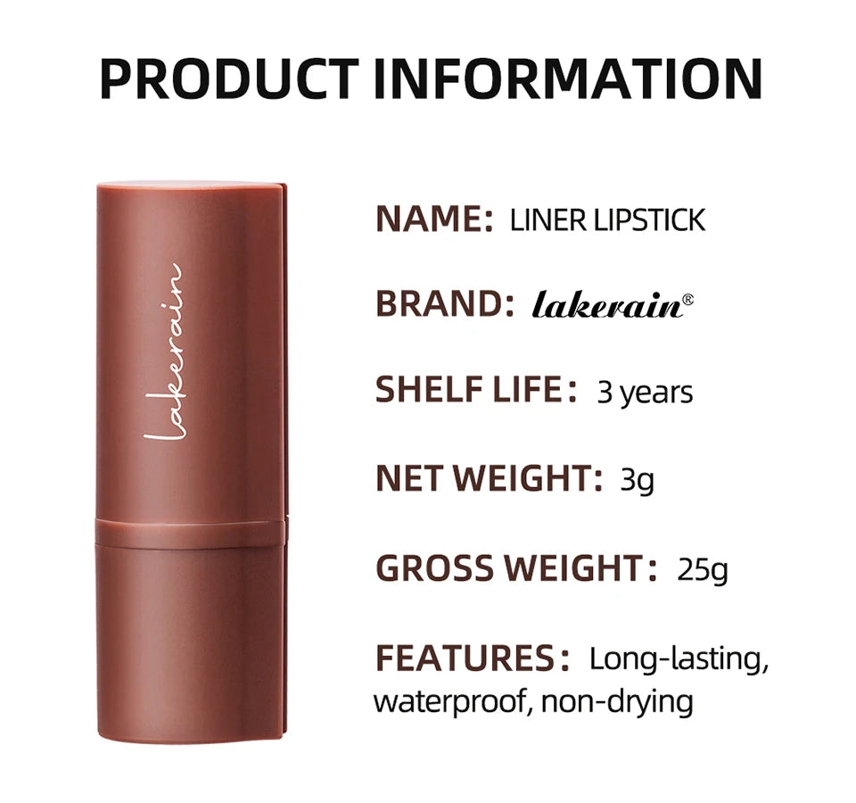 2-in-1 Long-Lasting Matte Lipstick and Lip Liner - 13