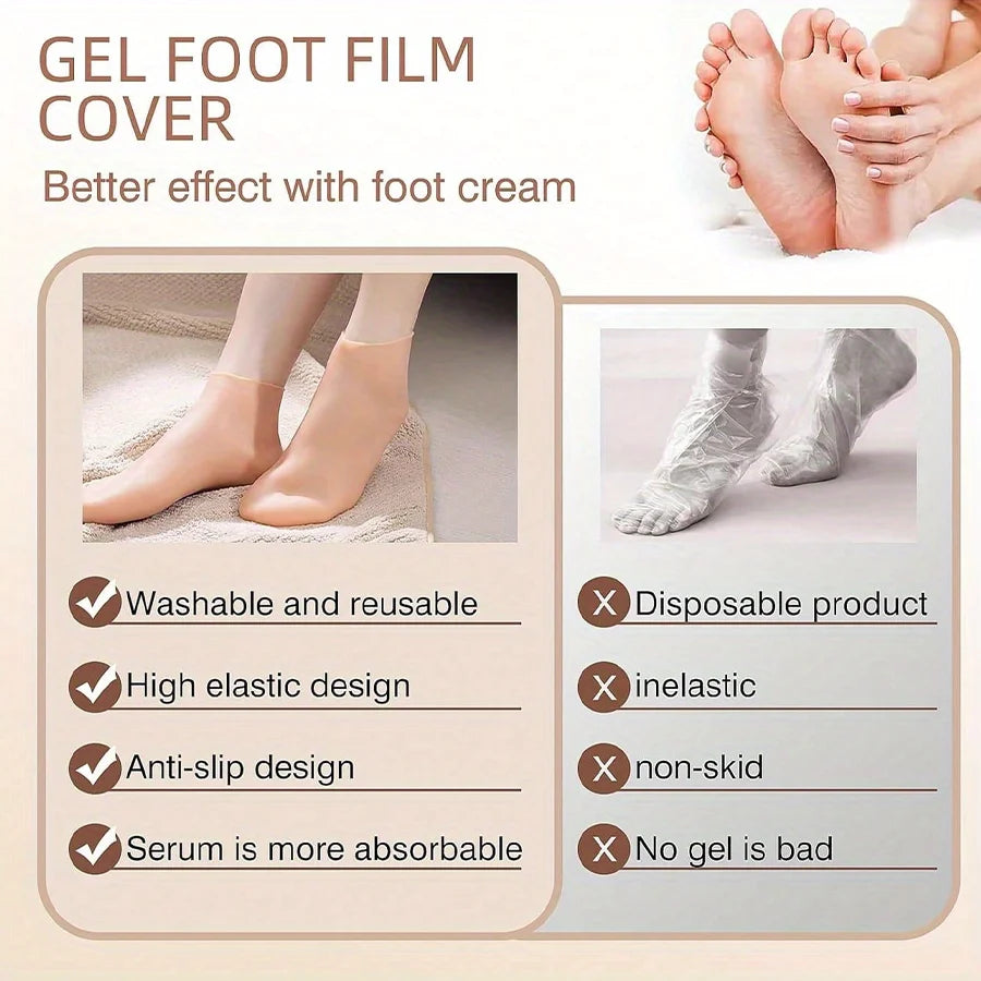Silicone Moisturizing Socks for Dry Cracked Feet - 9