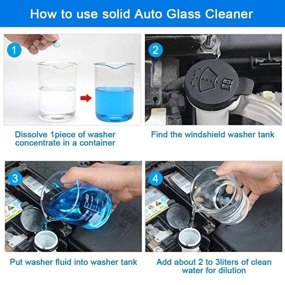 Concentrated Car Windscreen Wiper Cleaning Tablets - 5