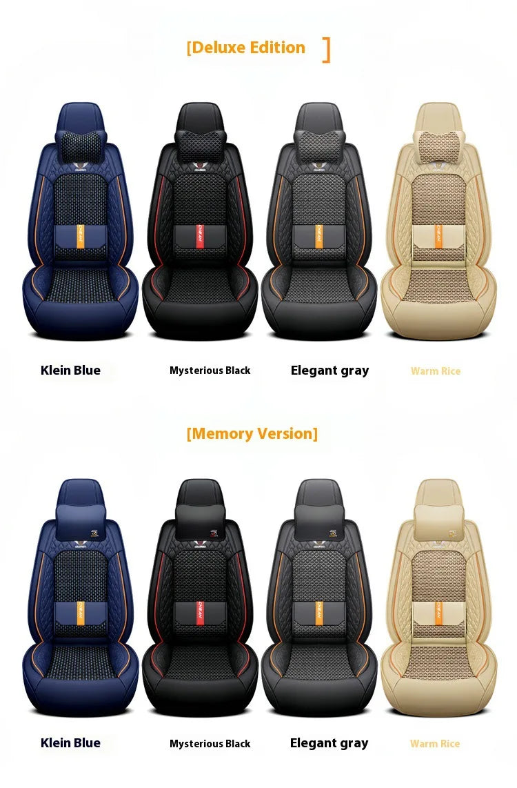 Universal Breathable Flax Car Seat Cover for All Seasons - 15