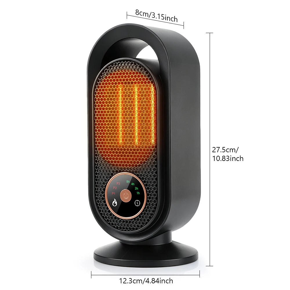 Portable PTC Ceramic Desktop Heater with Timer