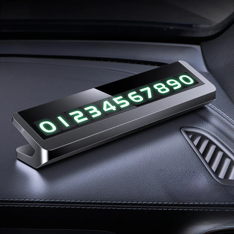 Temporary Car Parking Number Plate with Rotating Display