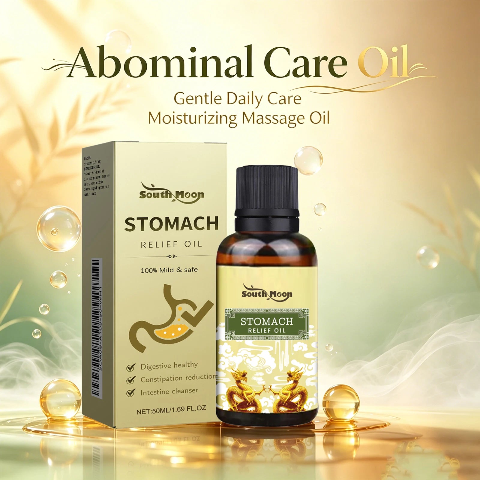 Herbal Abdominal Massage Oil for Digestive Relief - 3
