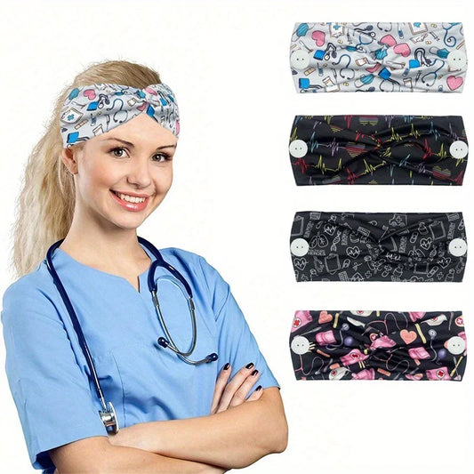 Nurse Headband with Ear-Saver Buttons for Medical Professionals