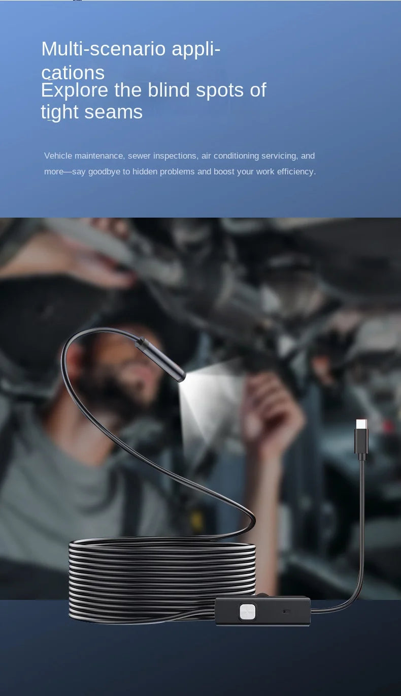 HD Waterproof Inspection Endoscope Camera for Android and PC