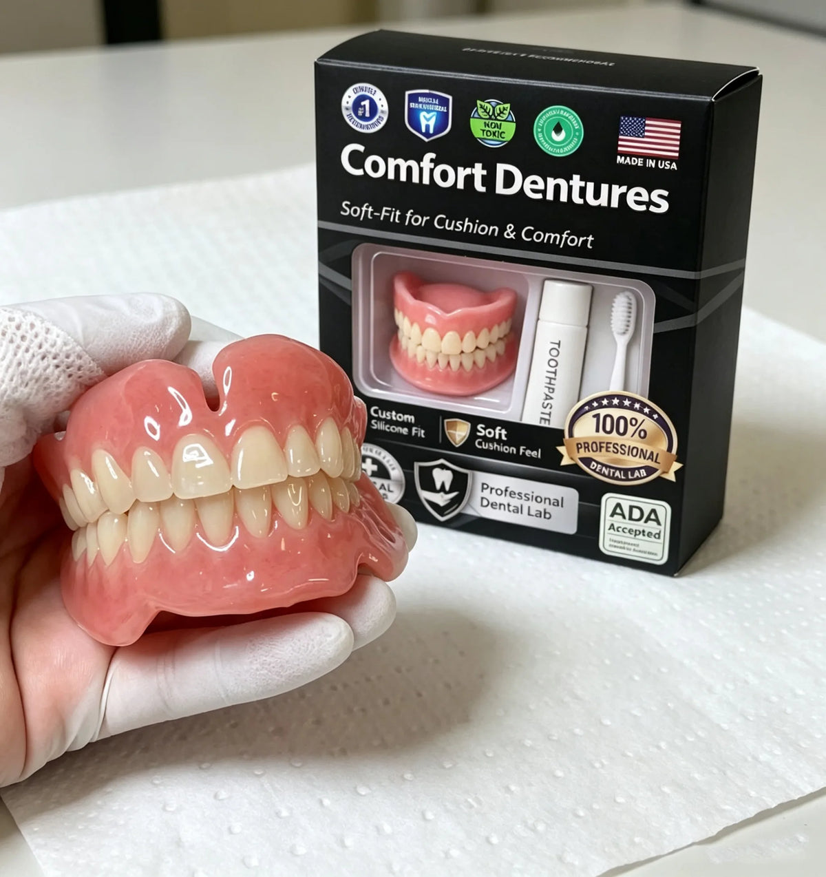 Moldable Silicone Cosmetic Teeth for Instant Smile