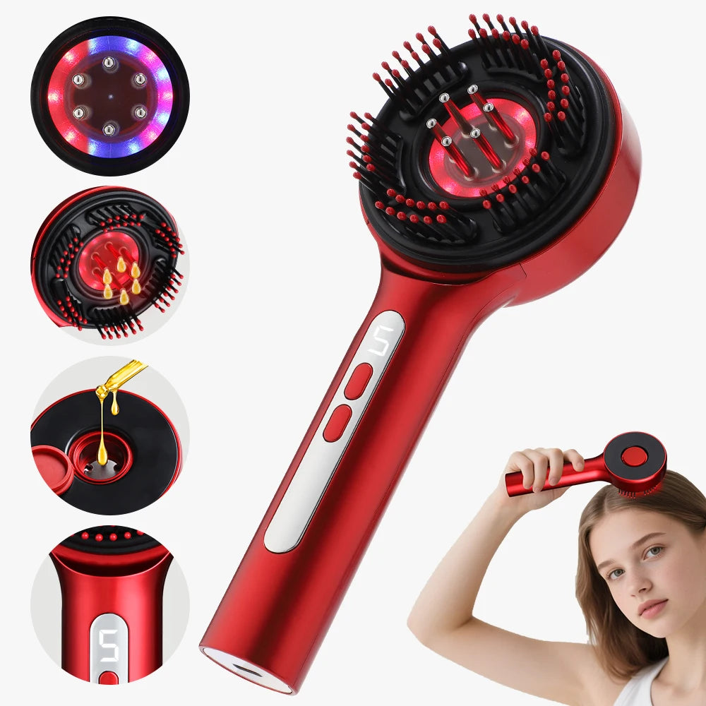 Electric Scalp Massager and Hair Oil Applicator Comb - 1