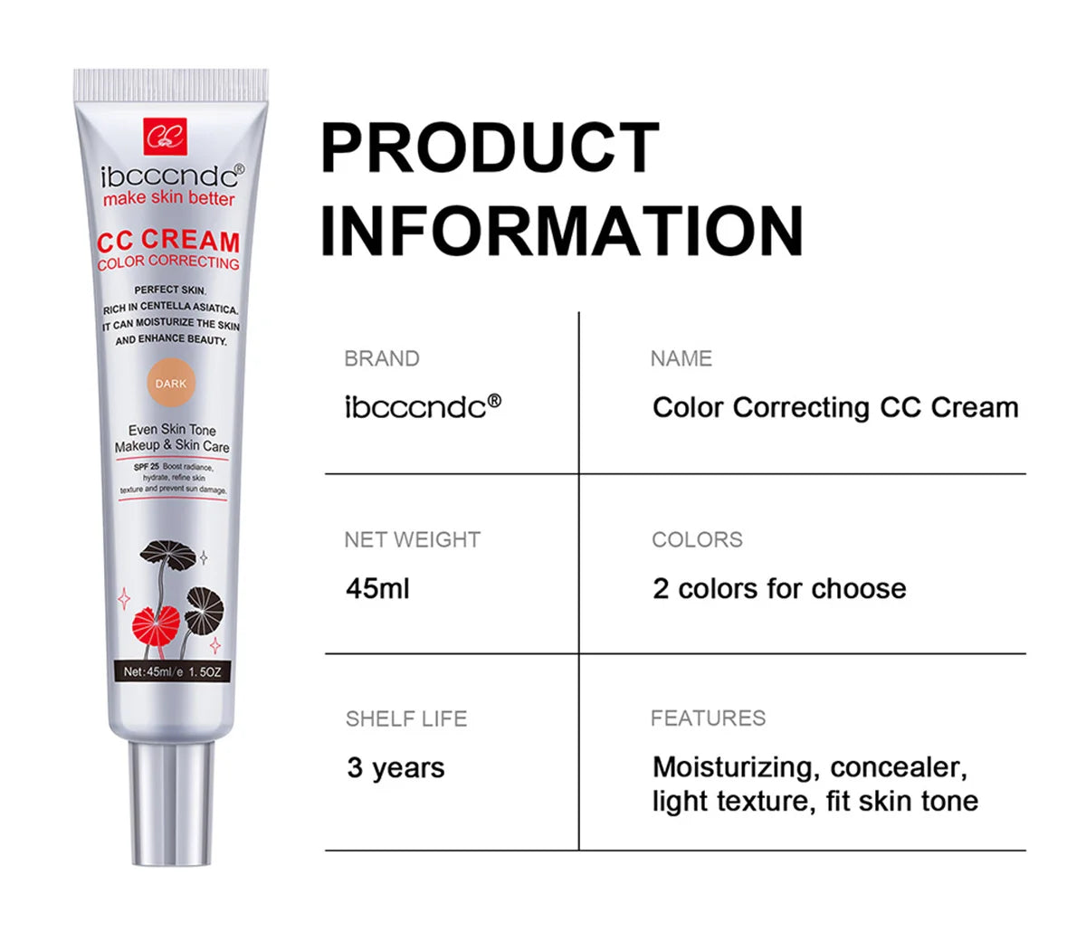 Color Correcting CC Cream and Sunscreen Blush Stick Set - 16
