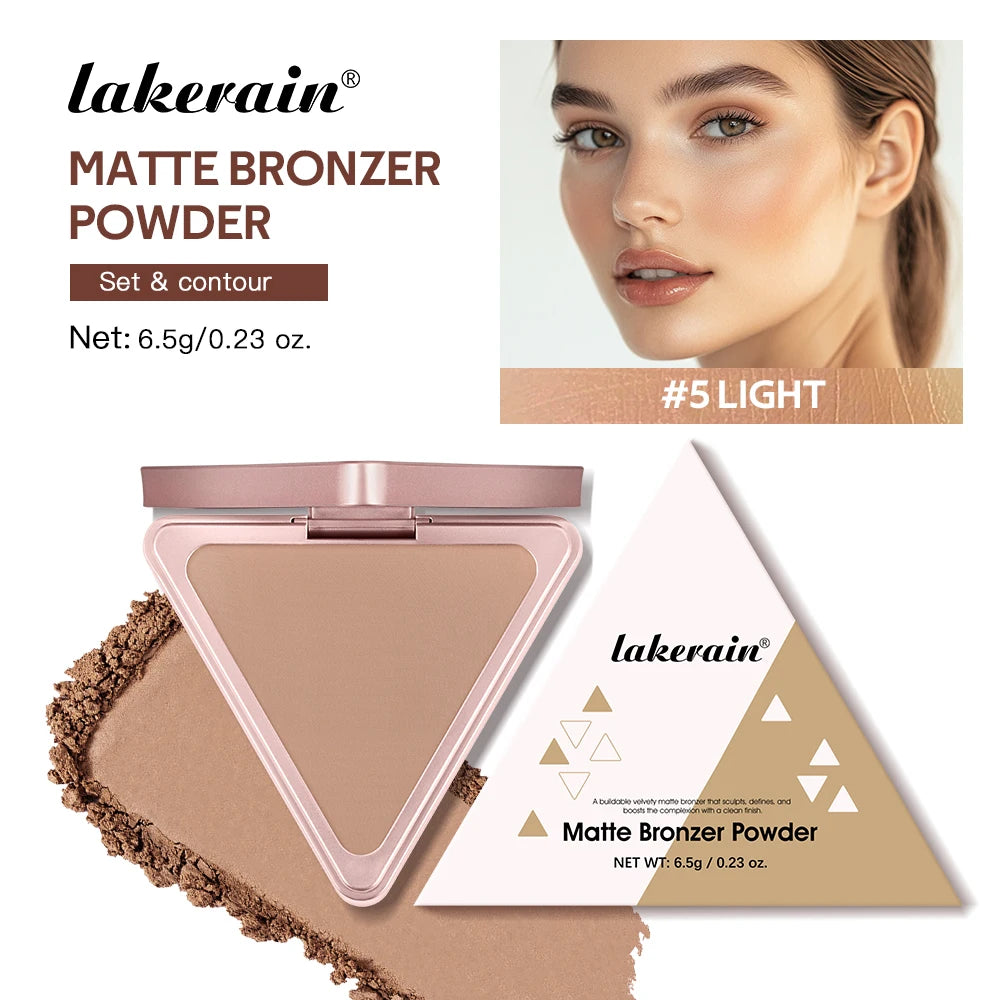 Long-Lasting Matte Bronzer Contour Powder for Face Shading