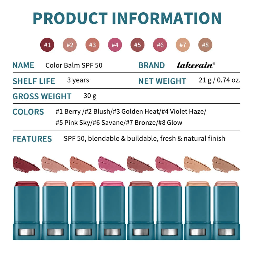 Color Correcting CC Cream and Sunscreen Blush Stick Set - 29