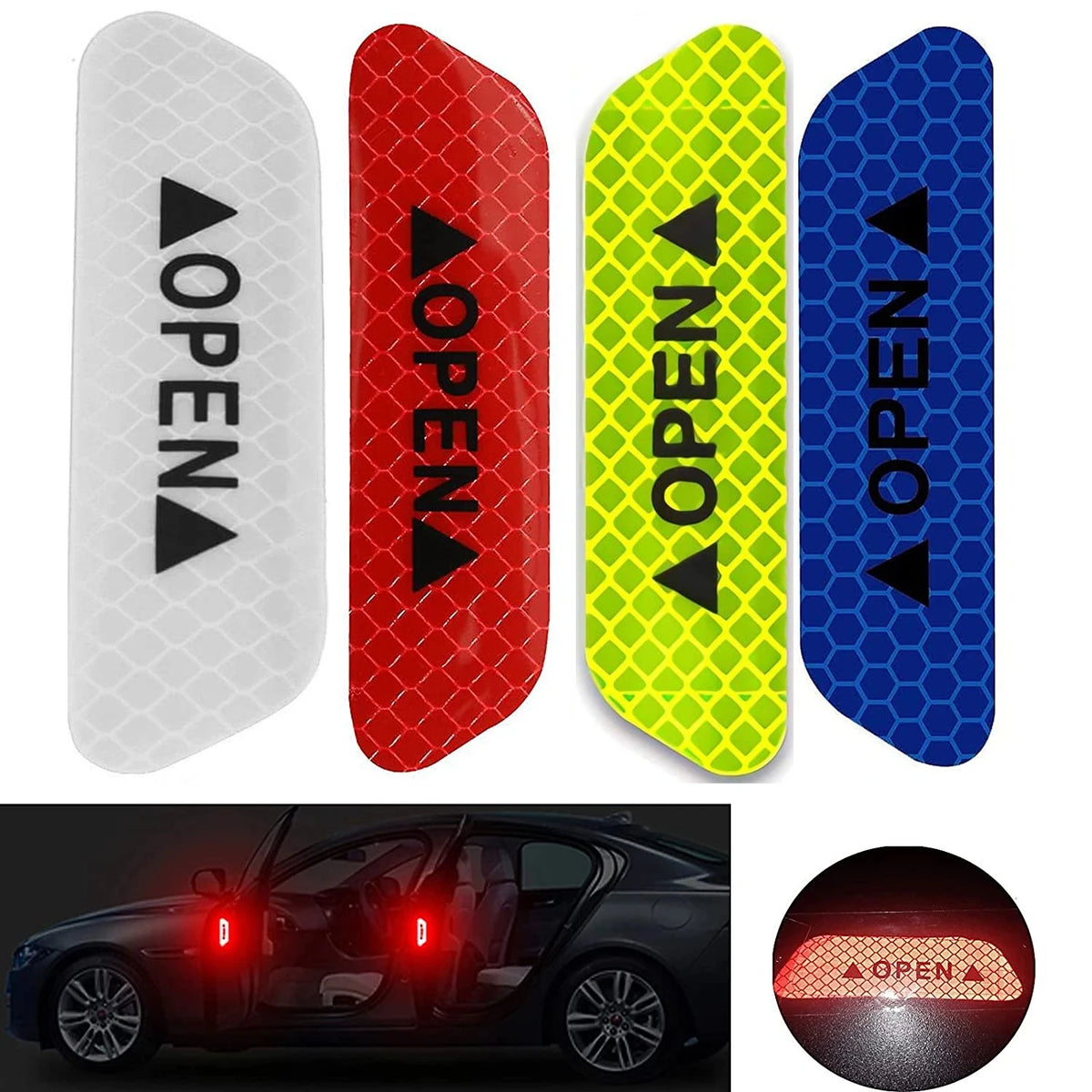 Reflective Car Door Open Warning Safety Stickers