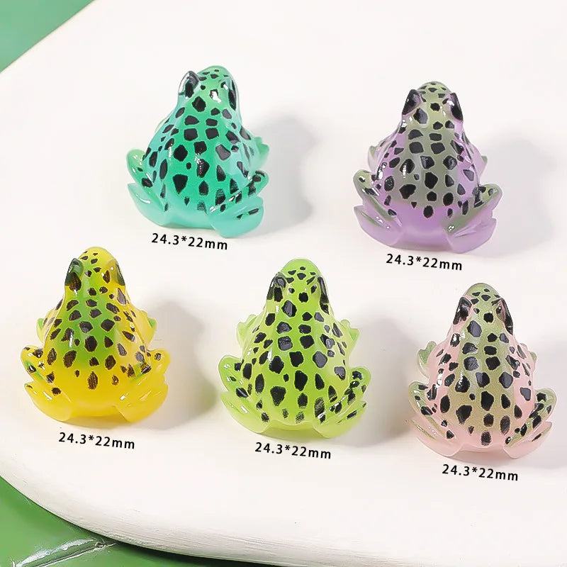 Miniature Luminous Frog Figurines for Moss Landscapes - 2
