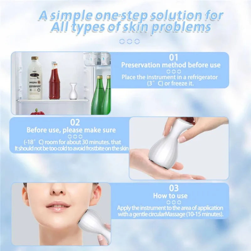 Handheld Facial Ice Roller for Skin Tightening and Depuffing - 5