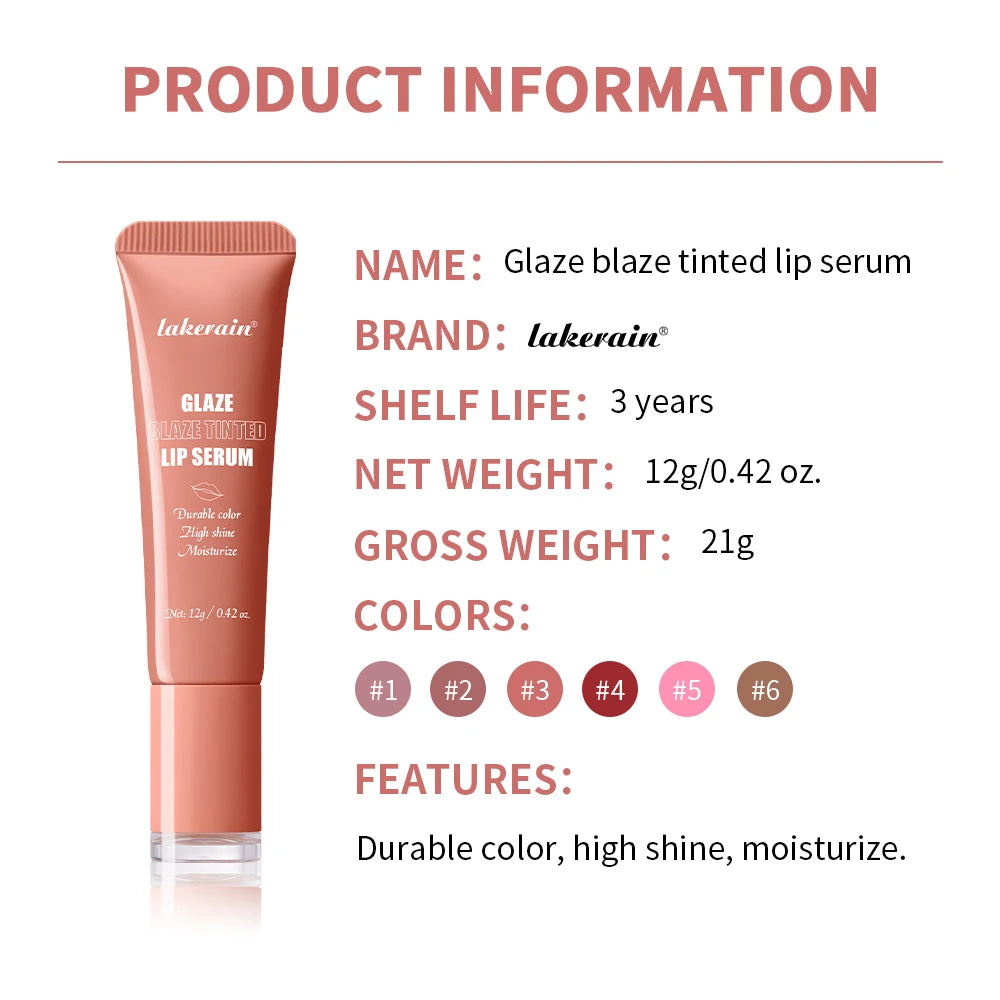Hydrating Tinted Lip Serum for Glossy and Plump Lips