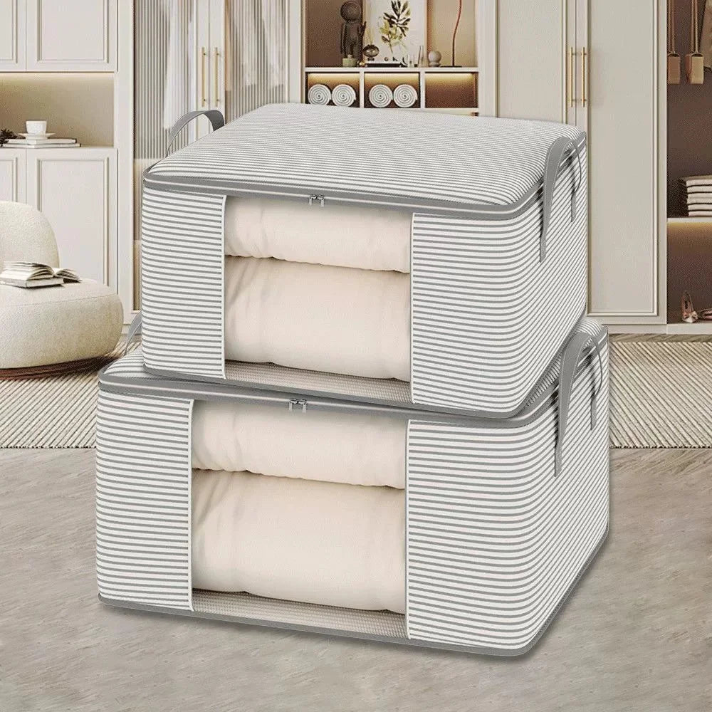 Large Foldable Quilt and Clothing Storage Organizer Bag - 1