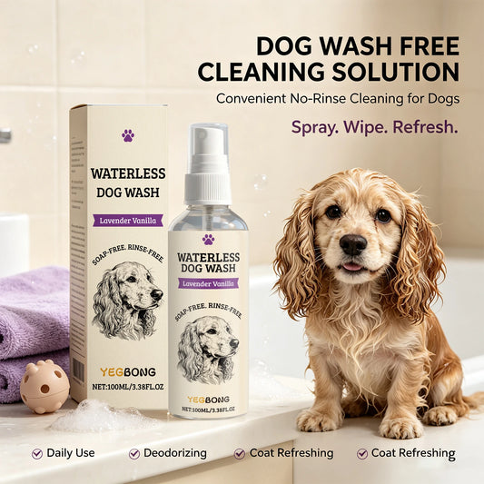 Waterless Dog Shampoo Spray for Quick Cleaning and Odor Removal