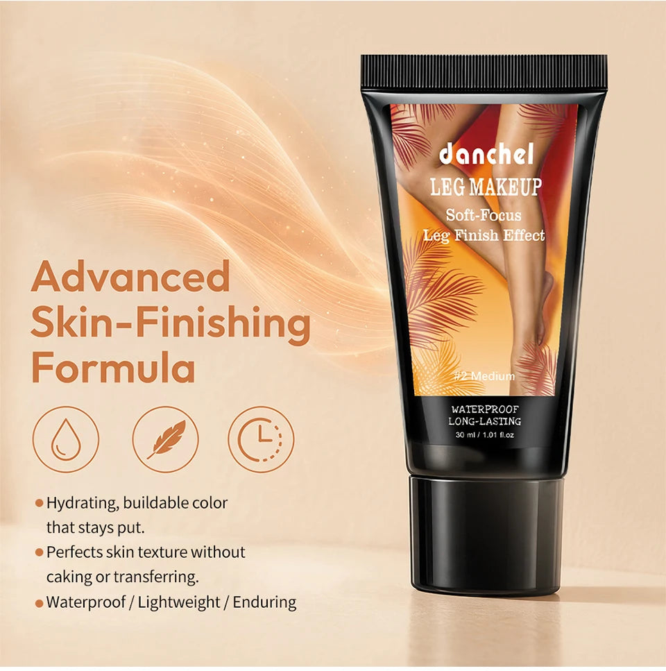 Waterproof Body Foundation and Leg Makeup with Applicator Glove