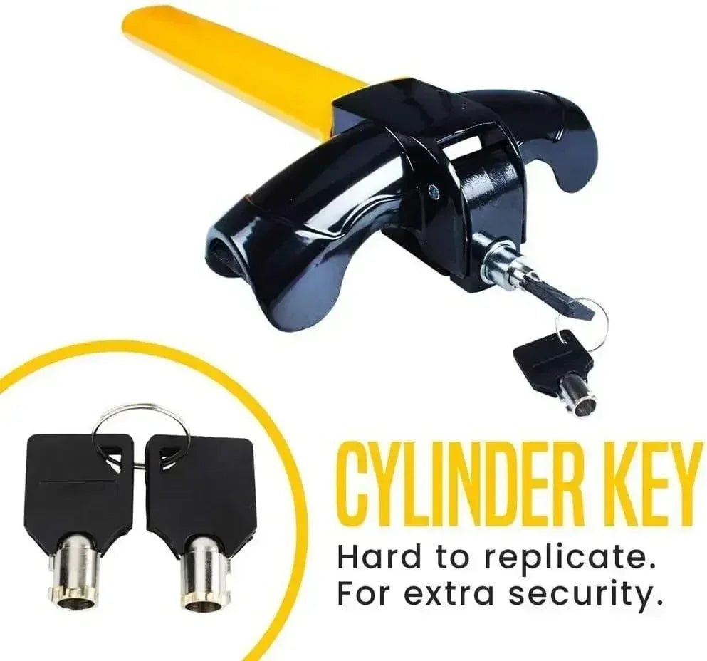Heavy Duty T-Shaped Anti-Theft Car Steering Wheel Lock - 8