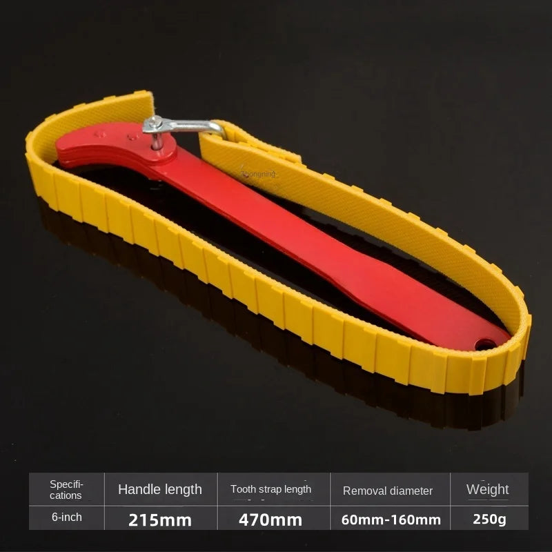 Adjustable Multi-Purpose Strap Wrench for Oil Filters and Pipes