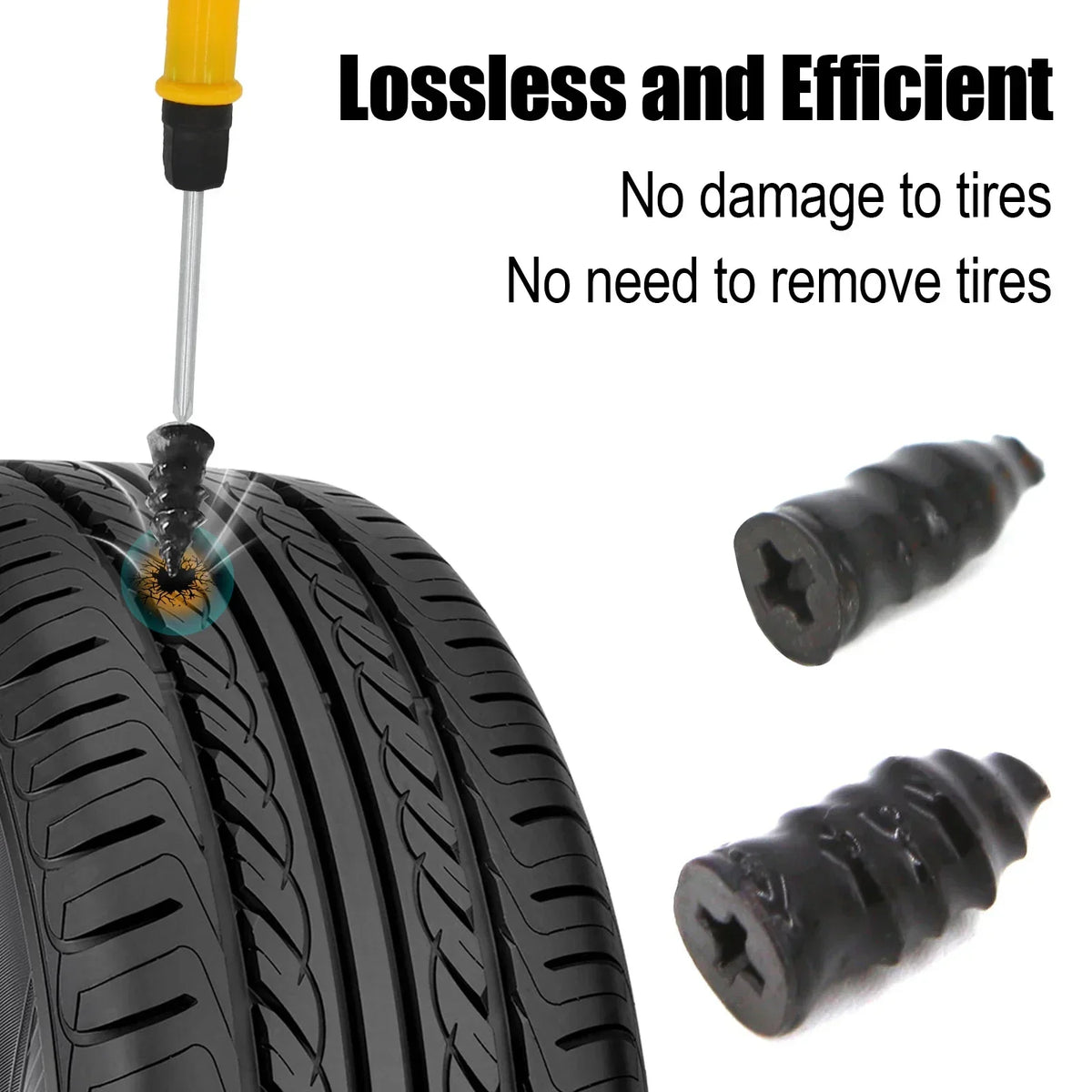 Emergency Universal Car and Motorcycle Tire Repair Kit