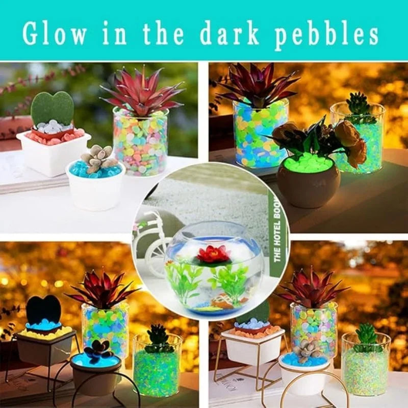 10000pcs Luminous Fluorescent Sand Glow in the Dark Stones for Decor
