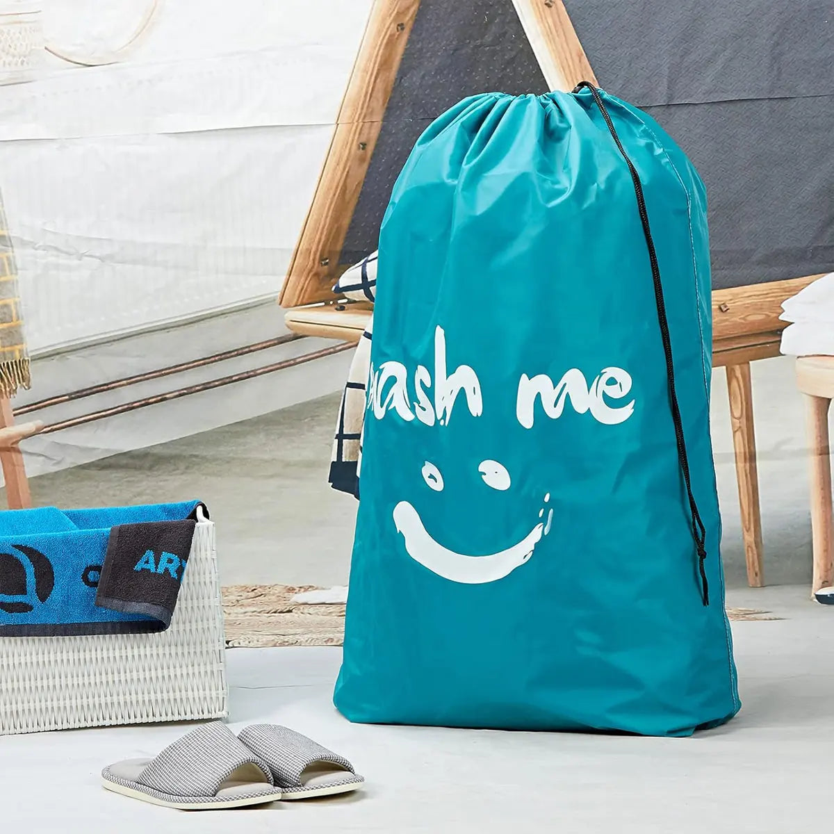 Large Travel Drawstring Laundry Bag - 11
