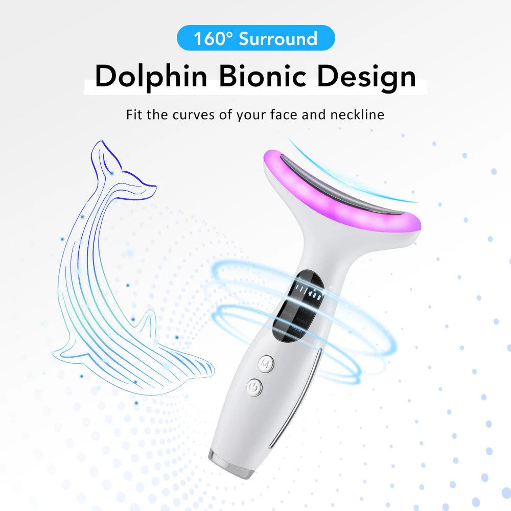 7-Color LED Neck and Face Lifting Beauty Device - 9