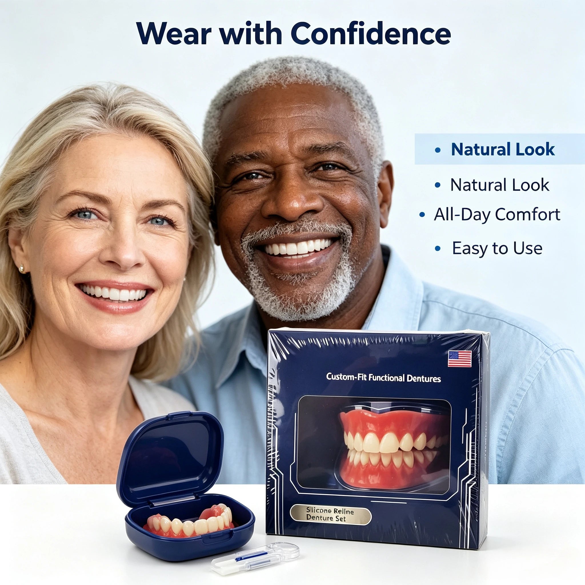 Full-Mouth Silicone Denture Set for Natural Smile - 9