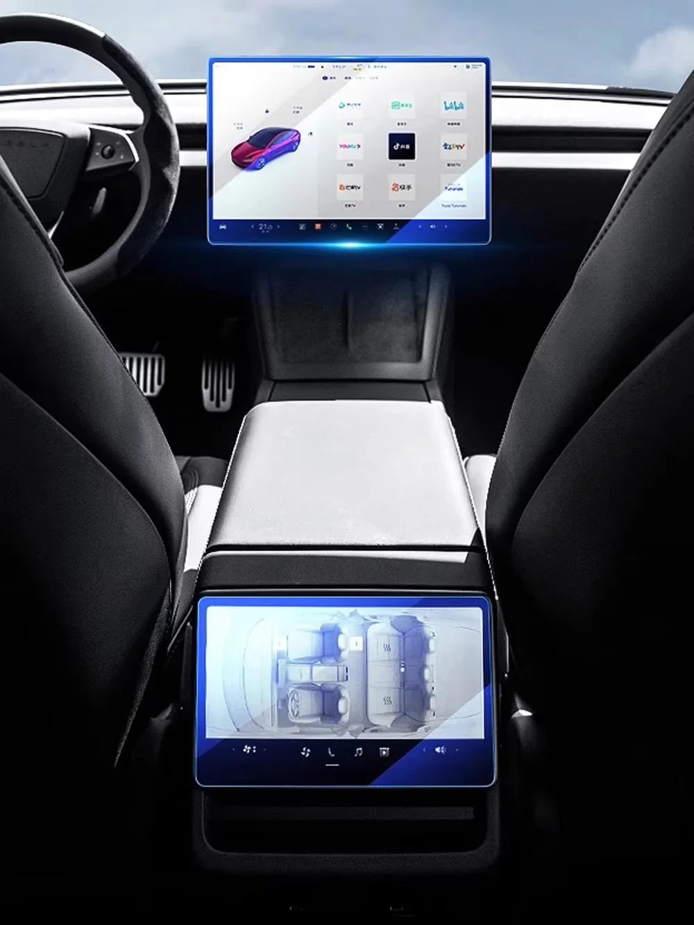 HD Tempered Glass Screen Protector for 2026 Tesla Model Y Juniper - 9