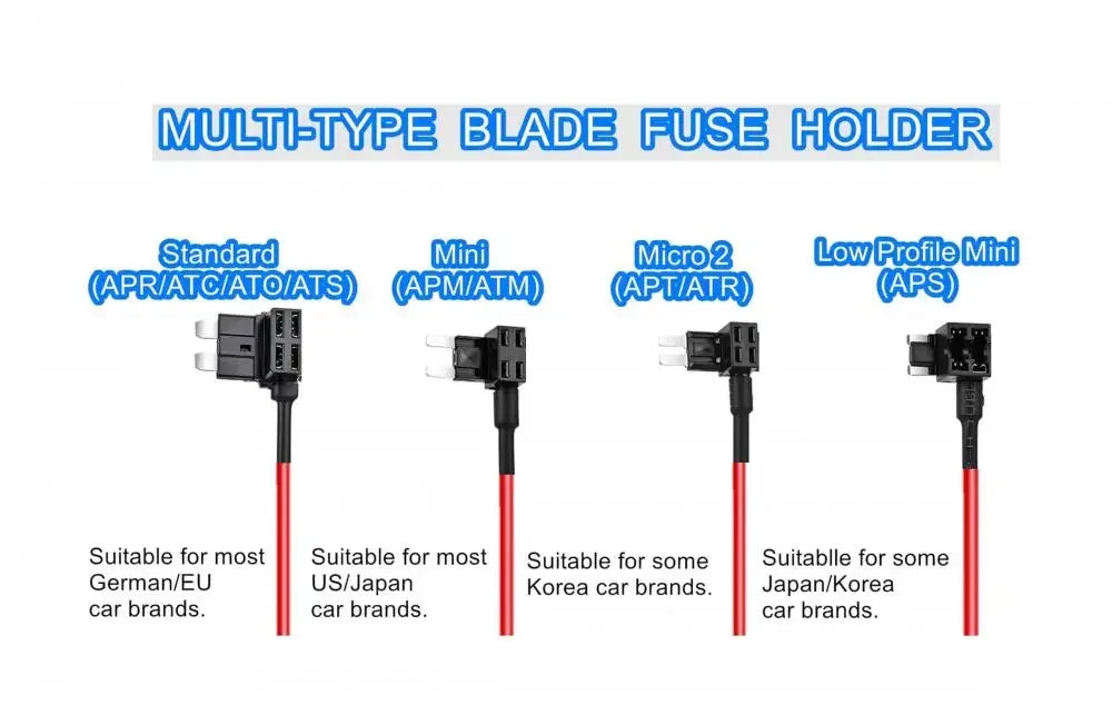 10 Pack Car Fuse Holder Add a Circuit Adapter for Auto Blade Fuses