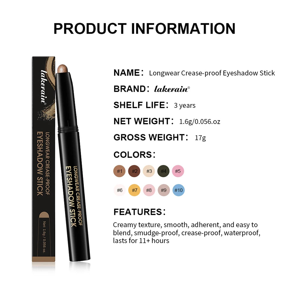 Long-Lasting Waterproof Cream Eyeshadow Stick