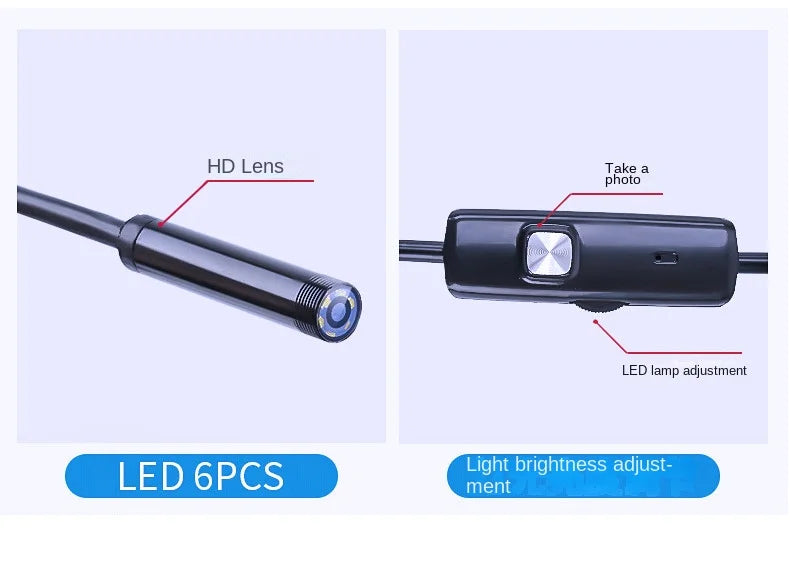 HD Waterproof Inspection Endoscope Camera for Android and PC