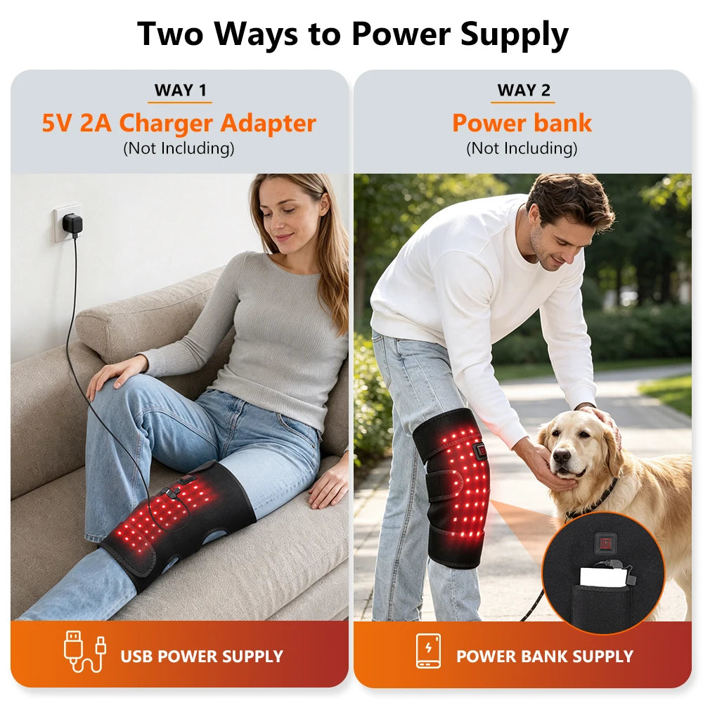 Heated Red Light Therapy Knee Brace for Joint and Muscle Relief