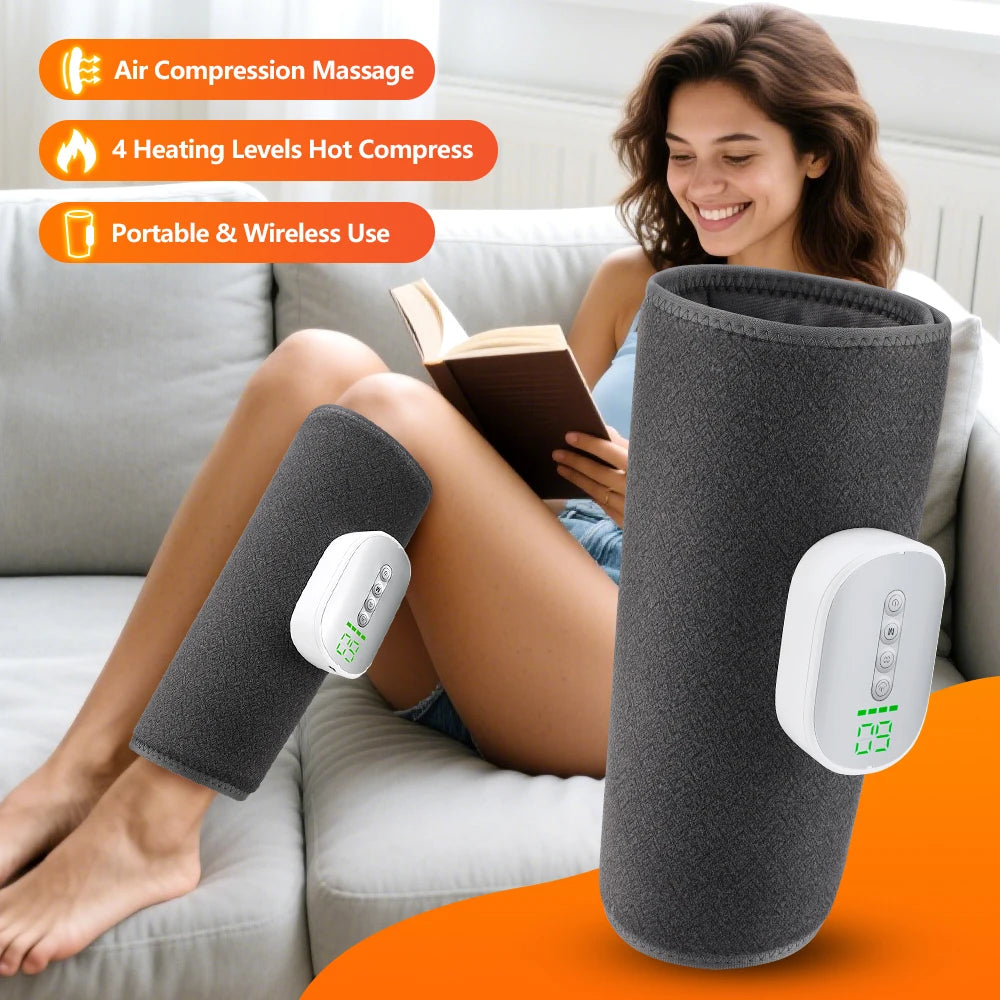 Cordless Air Compression Calf Massager with Heat