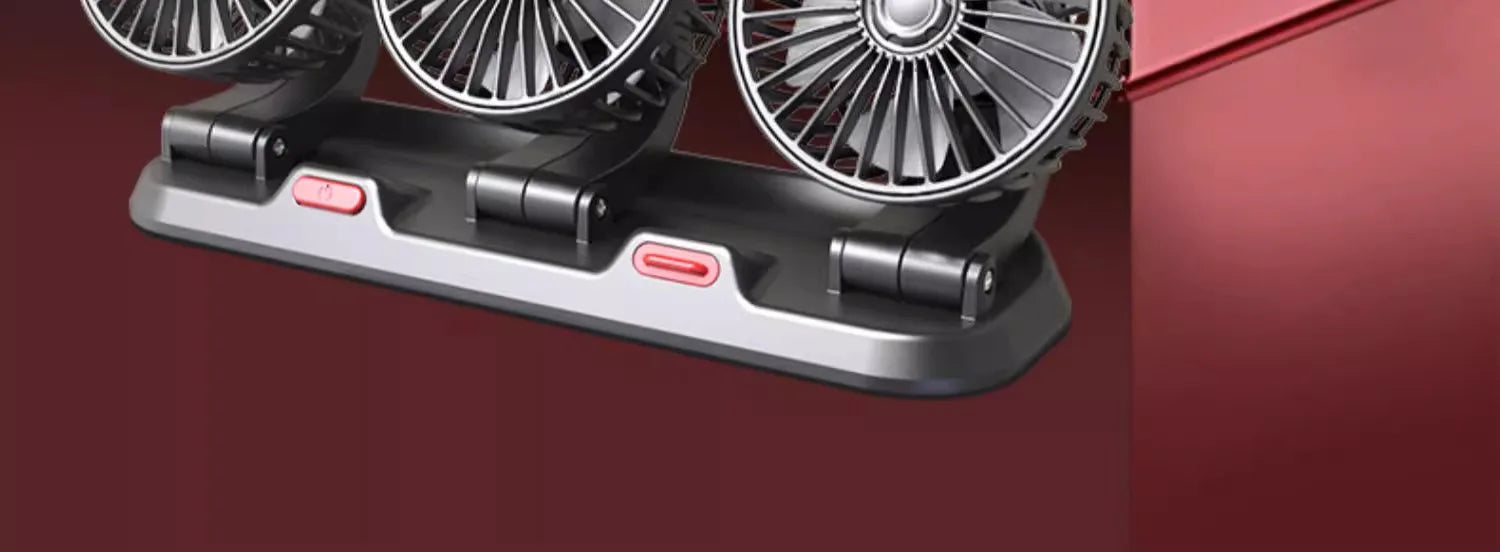 Dual-Head Adjustable Car Cooling Fan for Dashboard - 18