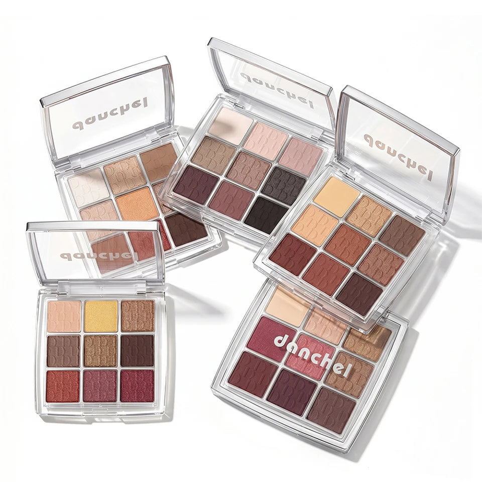 9-Shade Pigmented Eyeshadow Palette for Versatile Makeup Looks