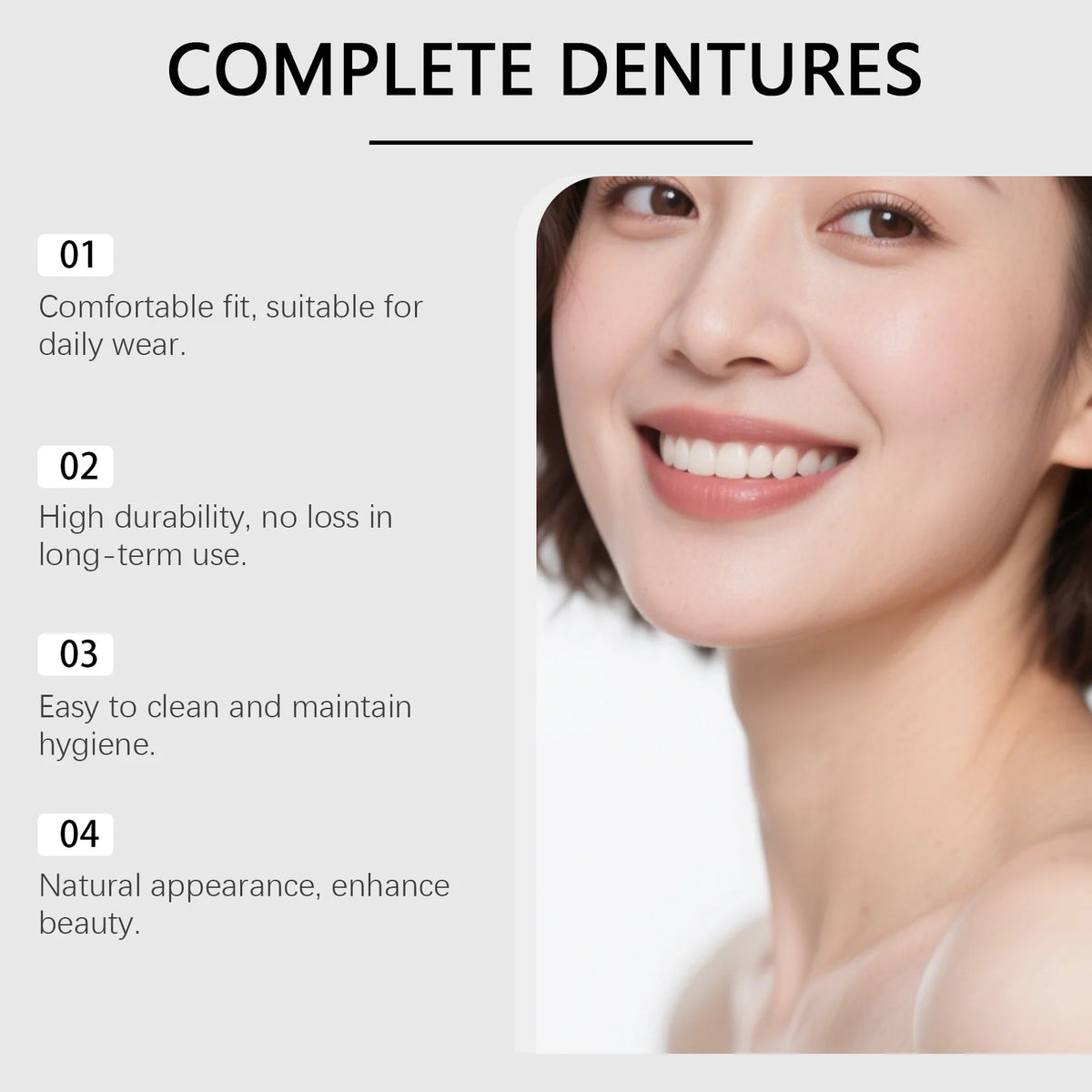 Comfortable Fit Silicone Denture Set for Instant Smile Enhancement